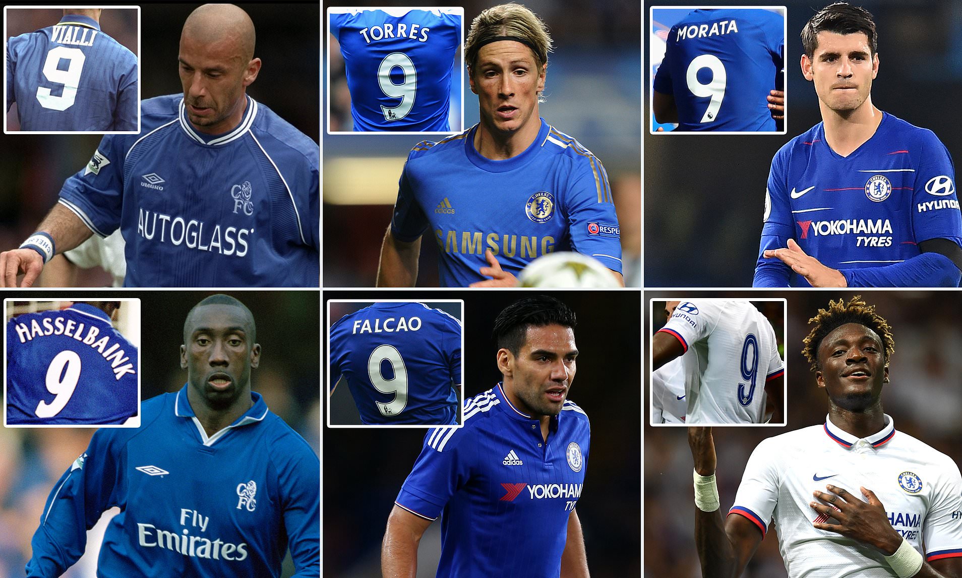 Top 5 'lời nguyền' nổi tiếng trong bóng đá: Chiếc áo số 9 Chelsea - Ảnh 1