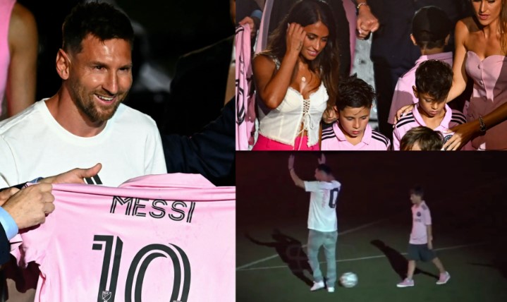 Lionel Messi bị con trai “làm bẽ mặt” trước hàng vạn NHM - Ảnh 1