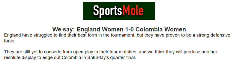 Chuyên gia dự đoán nữ Anh vs nữ Colombia, 17h30 ngày 12/8 - Ảnh 1