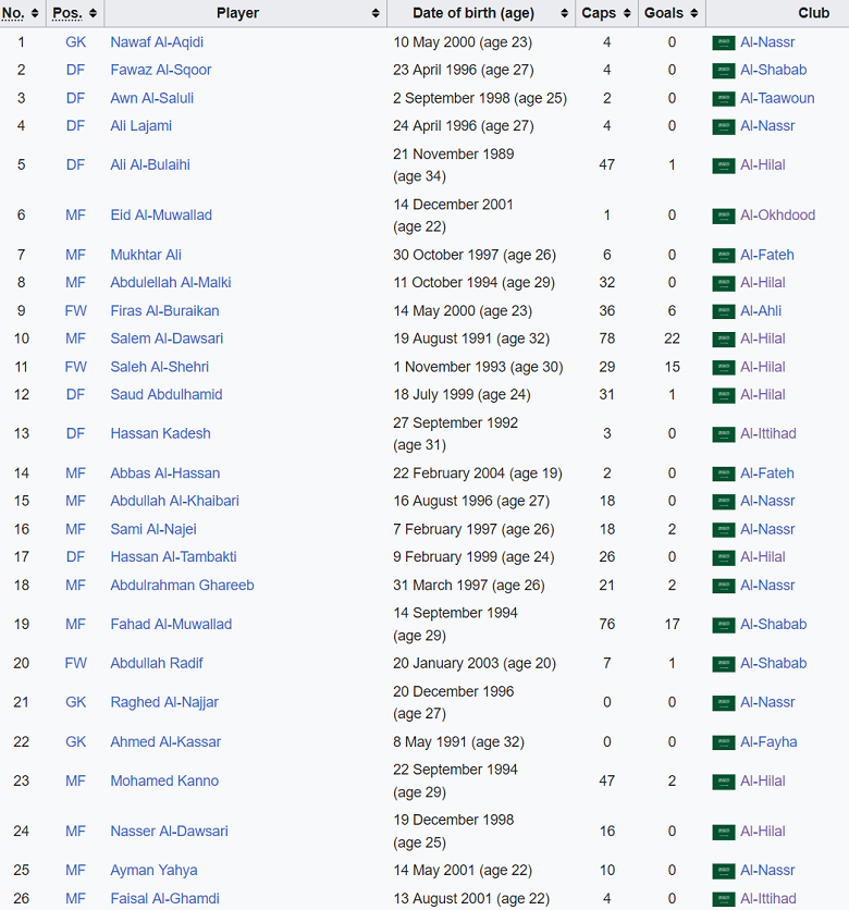 Danh sách, đội hình Saudi Arabia tham dự Asian Cup 2023: Chờ tài năng của HLV Mancini - Ảnh 1