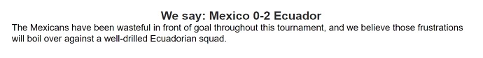 Chuyên gia dự đoán Mexico vs Ecuador, 7h00 ngày 1/7 - Ảnh 1