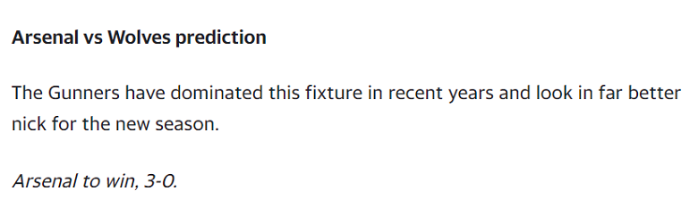 Chuyên gia dự đoán Arsenal vs Wolverhampton, 21h00 ngày 17/8 - Ảnh 1