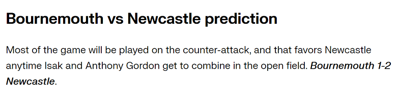 Chuyên gia dự đoán Bournemouth vs Newcastle, 20h00 ngày 25/8 - Ảnh 1