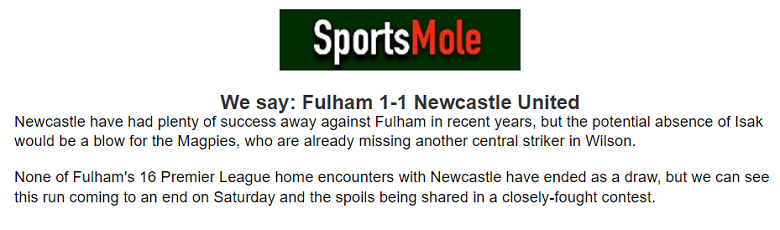 Chuyên gia dự đoán Fulham vs Newcastle, 21h00 ngày 21/9 - Ảnh 1