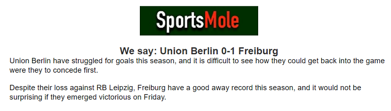 Chuyên gia dự đoán Union Berlin vs Freiburg, 02h30 ngày 9/11 - Ảnh 1