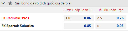 Nhận định, soi kèo Radnicki 1923 vs Spartak Subotica, 23h00 ngày 16/12: - Ảnh 1