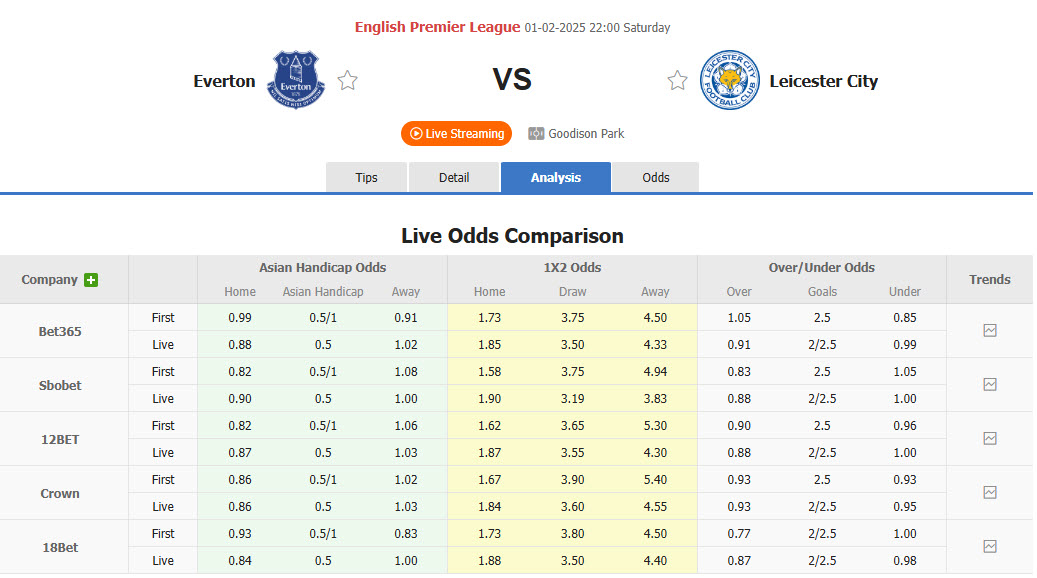 Nhận định, soi kèo Everton vs Leicester, 22h00 ngày 1/2: Tự tin gia tăng cách biệt - Ảnh 1