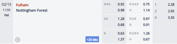 Nhận định, soi kèo Fulham vs Nottingham, 22h00 ngày 15/2: Bổn cũ soạn lại - Ảnh 1