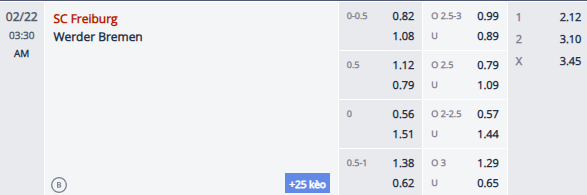Nhận định, soi kèo Freiburg vs Bremen, 2h30 ngày 22/2: Khó cho khách - Ảnh 1