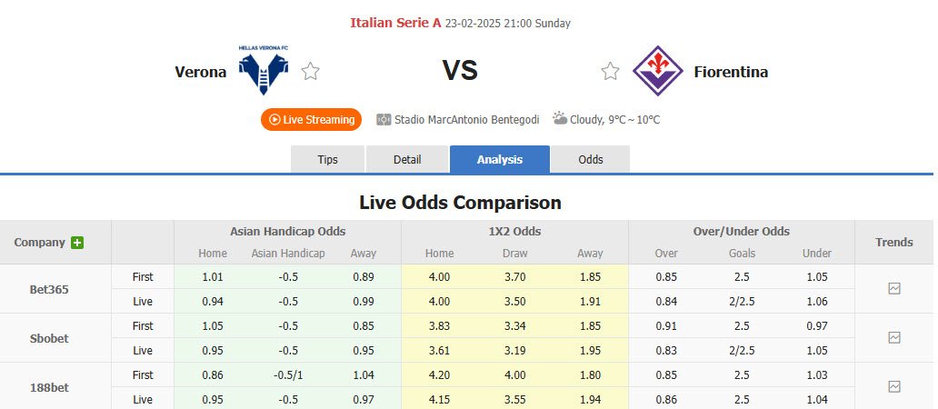 Nhận định, soi kèo Hellas Verona vs Fiorentina, 21h00 ngày 22/2: Đối thủ kị dơ - Ảnh 1