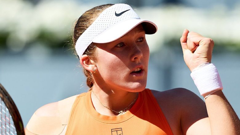 Thần đồng 17 tuổi Andreeva giành vé vào Tứ kết Madrid Open 2025 - Ảnh 1