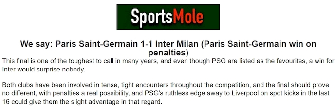 Chuyên gia Tony Ansell dự đoán PSG vs Inter Milan, 2h00 ngày 1/6 - Ảnh 1