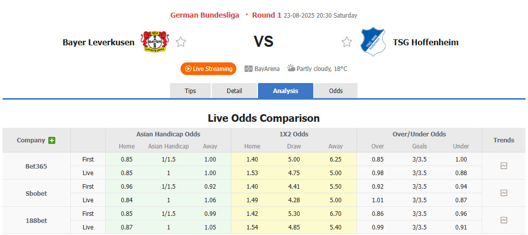 Nhận định, soi kèo Leverkusen vs Hoffenheim, 20h30 ngày 23/8: Ra mắt kém duyên - Ảnh 1