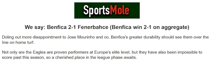 Chuyên gia Tony Ansell dự đoán Benfica vs Fenerbahce, 2h00 ngày 28/8 - Ảnh 1