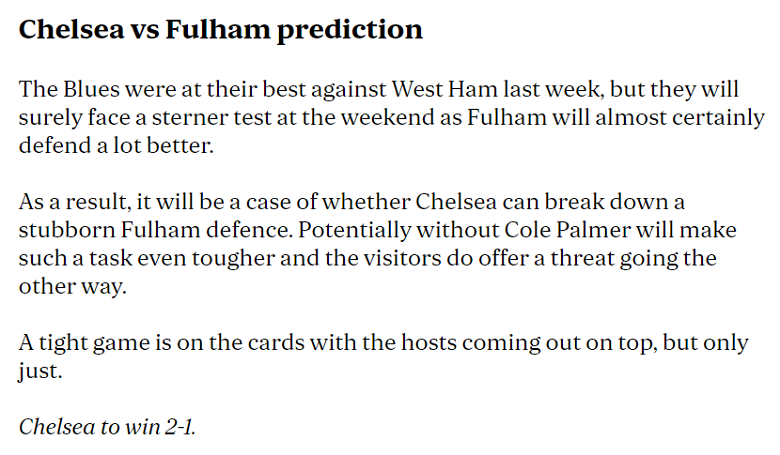 Chuyên gia dự đoán Chelsea vs Fulham, 18h30 ngày 30/8 - Ảnh 1