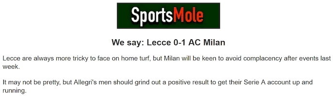 Chuyên gia Tony Ansell dự đoán Lecce vs AC Milan, 1h45 ngày 30/8 - Ảnh 1