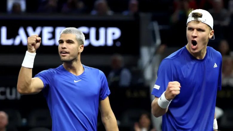 Alcaraz thắng trận đôi nam, đội châu Âu tạm dẫn 3-1 ở Laver Cup - Ảnh 1