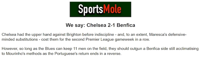 Chuyên gia Tony Ansell dự đoán Chelsea vs Benfica, 2h00 ngày 1/10 - Ảnh 1