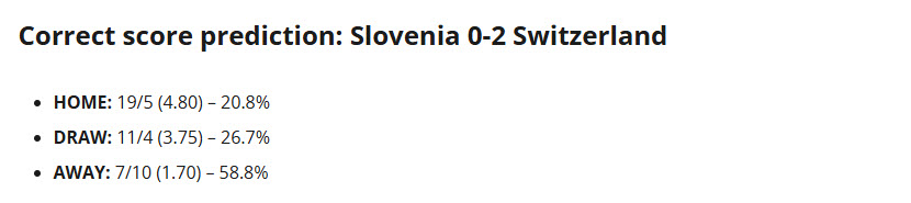 Siêu máy tính dự đoán Slovenia vs Thụy Sĩ, 01h45 ngày 14/10 - Ảnh 1