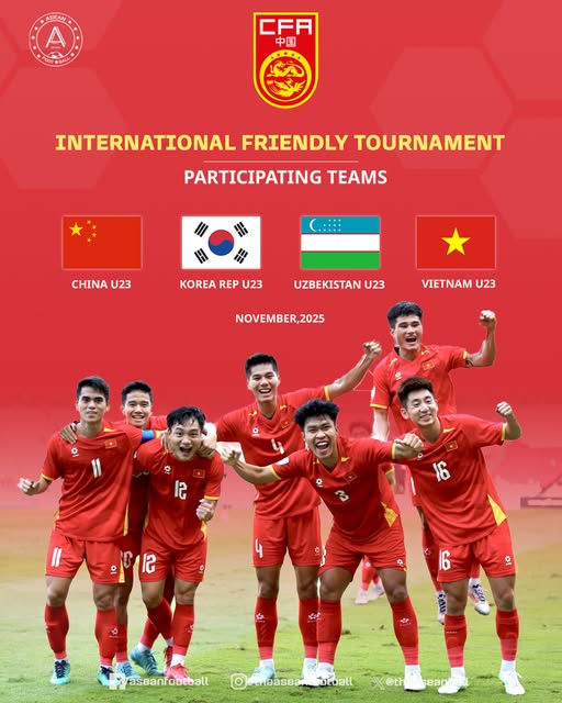 U23 Việt Nam xác định đối thủ ở giải Tứ hùng tại Trung Quốc - Ảnh 1