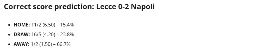 Siêu máy tính dự đoán Lecce vs Napoli, 00h30 ngày 29/10 - Ảnh 1
