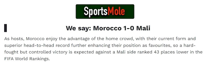 Chuy&ecirc;n gia Tony Ansell dự đo&aacute;n Morocco vs Mali, 3h00 ng&agrave;y 27/12 - Ảnh 1