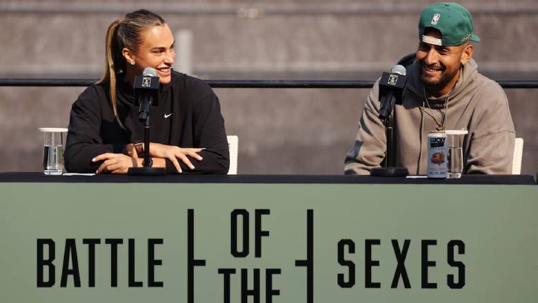 Trận đấu kỳ lạ của làng quần vợt: Kyrgios chạm trán Sabalenka ở ‘Battle of the Sexes’ - Ảnh 1