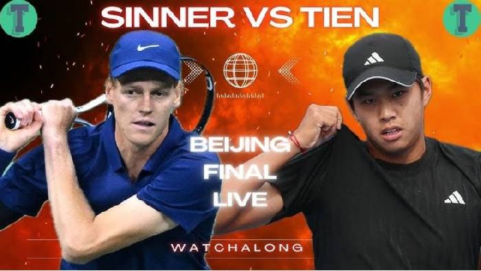 Link trực tiếp tennis Sinner vs Tien - Chung kết China Open, 13h00 ngày 1/10