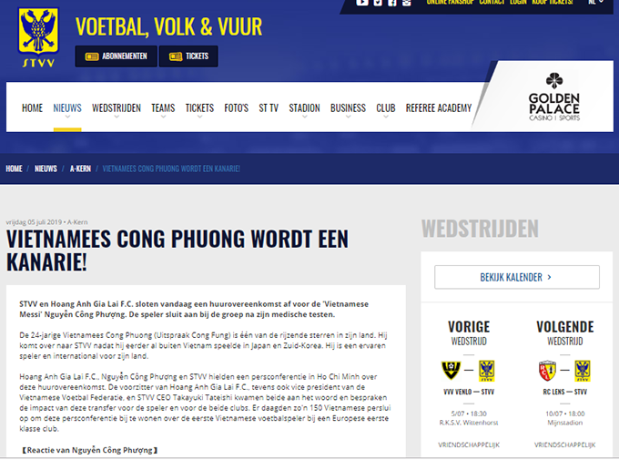 Truyền thông nước ngoài nói gì khi Công Phượng sang Bỉ thi đấu