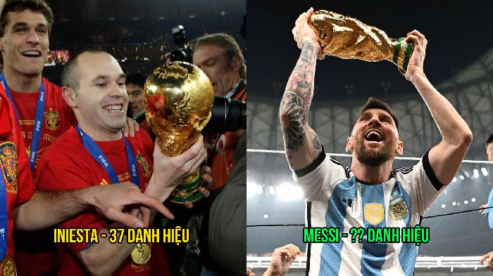 Top 5 ông vua danh hiệu của làng túc cầu: Messi vô địch thế giới vẫn là số 2