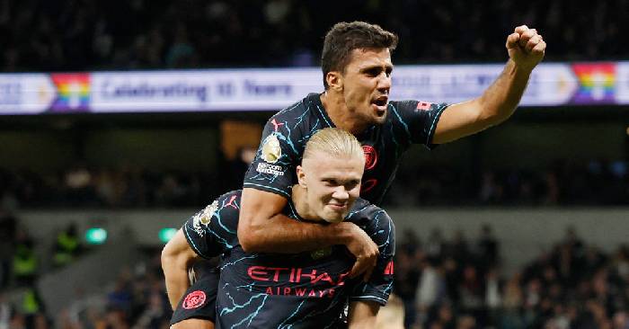 Haaland lập cú đúp, Man City thắng Tottenham và tiến gần tới ngôi vô địch