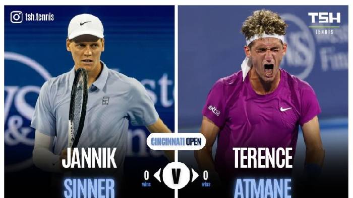 Link trực tiếp tennis Sinner vs Atmane - Bán kết Cincinnati Open, 2h00 ngày 17/8
