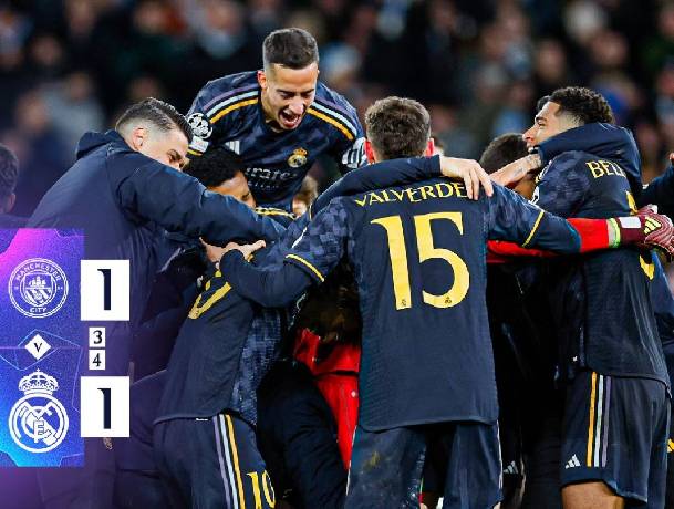 Đánh bại Man City ở loạt đấu súng, Real Madrid tiến vào bán kết cúp C1 châu Âu