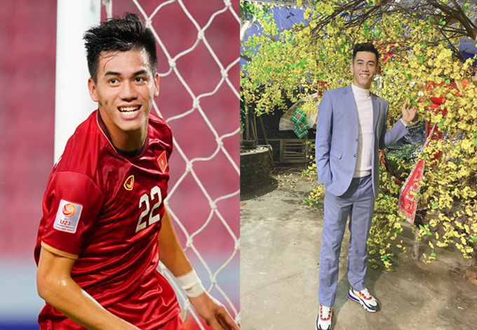 Chùm ảnh sao bóng đá Việt Nam đón Tết: Tiến Linh khiến fan nữ 'rụng rời'