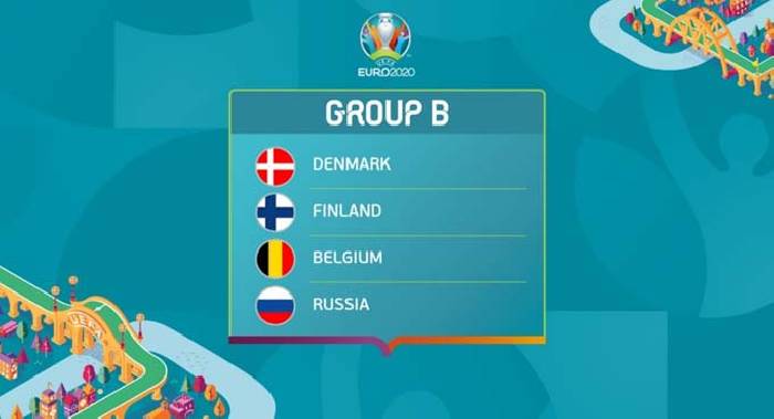 Bảng đấu B VCK EURO 2021: Đan Mạch, Phần Lan, Bỉ, Nga
