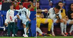 Ronaldo bực bội đá văng chai nước trong ngày lập kỷ lục tệ hại