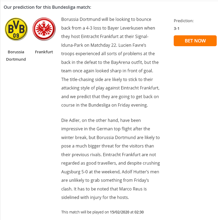 Dortmund vs Eintracht Frankfurt (2h30 15/2): Lấy công bù thủ