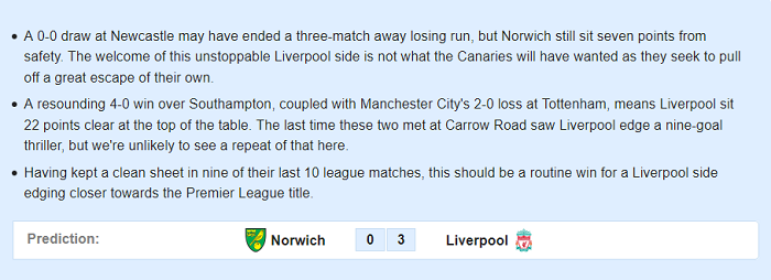 Norwich vs Liverpool (0h30 16/2): Nước chảy chỗ trũng