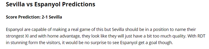 Dự đoán Sevilla vs Espanyol (18h 16/2) bởi La Liga Expert
