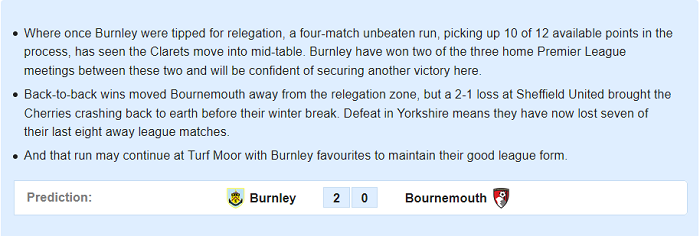 Burnley vs Bournemouth (22h 22/2): Khách yếu bóng vía