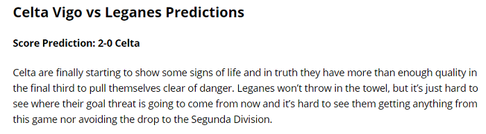 Dự đoán Celta Vigo vs Leganes (19h 22/2) bởi La Liga Expert