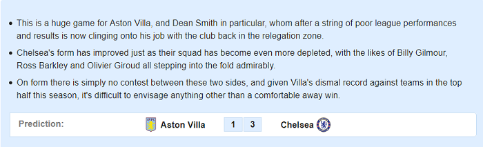 Aston Villa vs Chelsea (0h30 15/3): Cẩn thận không thừa