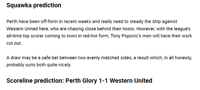 Perth Glory vs Western United (17h30 23/3): Khó phân cao thấp