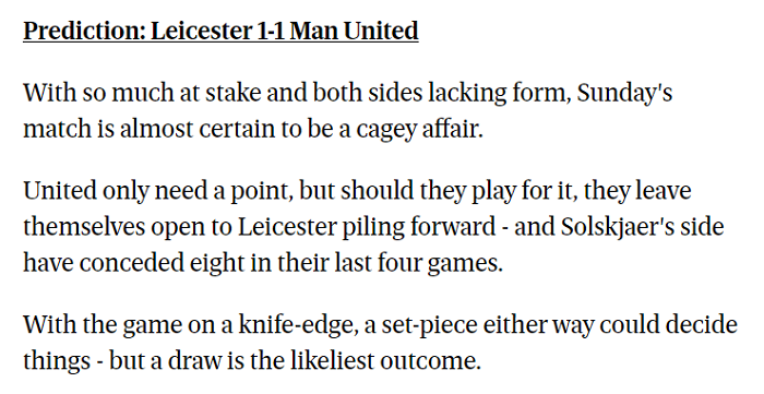 Dự đoán Leicester vs MU (22h 26/7) bởi chuyên gia Tom Doyle